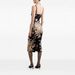 Stylish Flower Print Spaghetti Strap Open‑Back Dress High Waist Bodycon Evening Long Dress_ecoleips.com