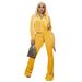 F171 European And American Women's Clothing Two-Piece Korean Velvet Solid Color Long Sleeve Sexy Crop Top Casual_ecoleips.com