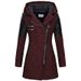 Foreign Trade Hot-Selling European And American New Style Diagonal Zipper Hooded Thickened Warm Woolen Mid-Length_ecoleips.com