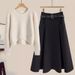 Women’s Clothing Autumn New Style Fashionable Temperament Age Reducing Knitted Top Slim Skirt Two Piece Suit_ecoleips.com
