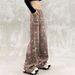 Women's Clothing Women's High-Waisted Straight Leg Jeans Loose Fit Slimming Wide Leg Denim With Starry Sky Rhinestone Print For Autumn_ecoleips.com