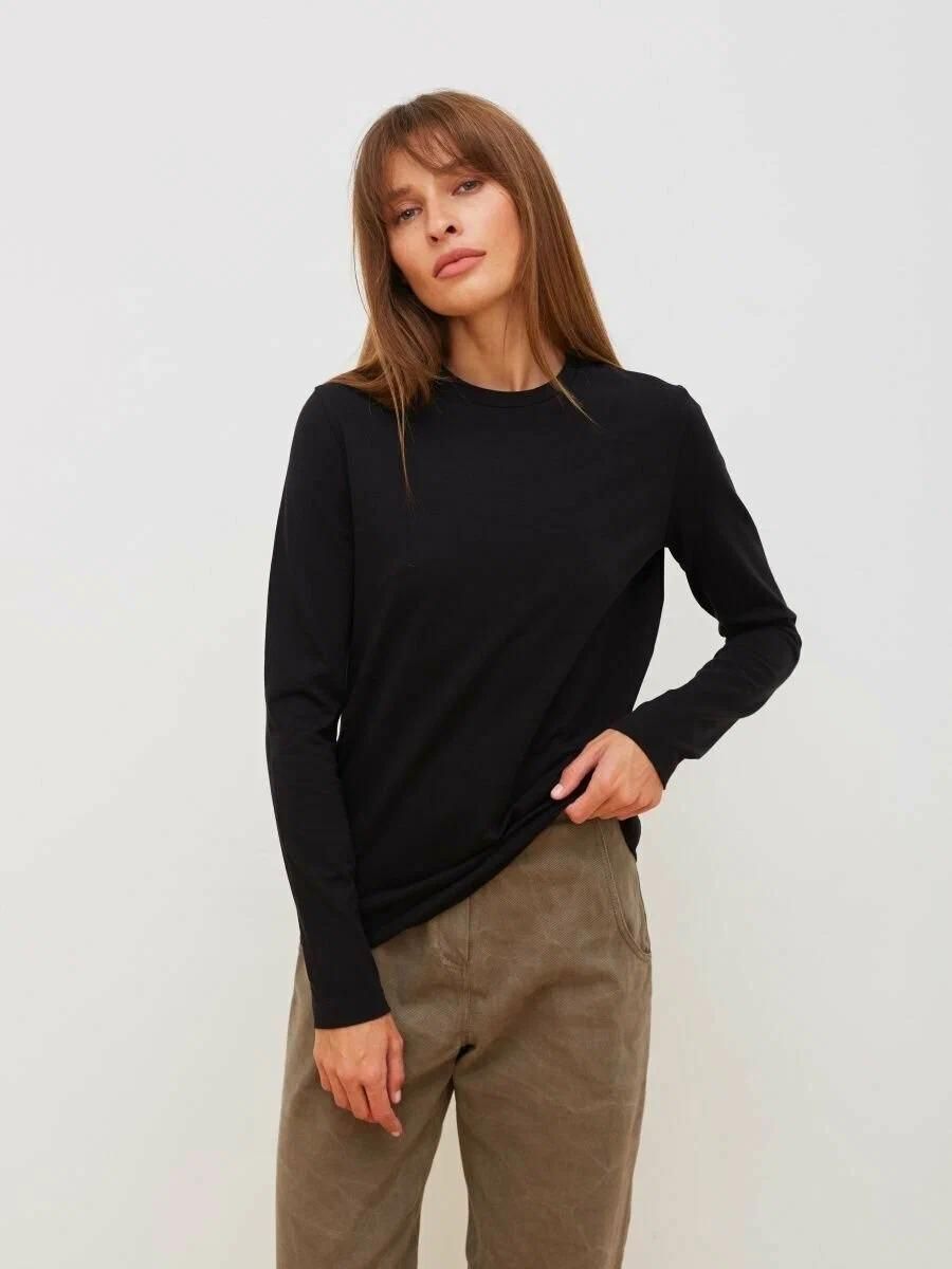 Women's Clothing Spring New Women's Fashion Casual Versatile Commuting Pullover Round Neck Long Sleeved T Shirt_ecoleips.com