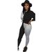 Women's Clothing Autumn/Winter Patchwork Two Piece Set Slimming Color Block Urban Casual Fashion Long Sleeve_ecoleips.com