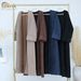 Modest Abaya Dress Plus Size Suede Cardigan Dress Women's Autumn Winter Fashion England Style Regular Thickness_ecoleips.com