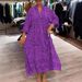 Women's Clothing Summer New Fashion Women's Clothing Printed Loose Large Size Dress Long Skirt_ecoleips.com