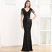 Women's Clothing Evening Dress For Women Black Dignified And Elegant Hostess Wears Sequins For High End Banquets Slimming Long Fishtail Dress_ecoleips.com