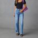 Women's Clothing High Waist Fashion Split Straight Stretch Jeans_ecoleips.com