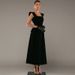 Elegant Women's Slim Fit Midi Dress Square Neck European American Style Spring New Clothing_ecoleips.com