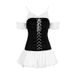 AD306 New Fashionable Party Dress: Sexy Cute Uniform Style With Waist-Cinching Straps, Beautiful Back, And Sleeves_ecoleips.com