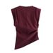 Summer Asymmetrical Strapless Top for Women Sexy Fashionable European American Style with Decorative Shoulder Pads Simple Pleated Design_ecoleips.com