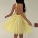 Chiffon Pleated Solid Color Women's Party Dress Off Shoulder Elegant Holiday Dress Metal Buckle Hanging Neck Hollow Summer Dress_ecoleips.com