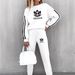 Women's Clothing Women's Thickened Hooded Sweatpants Autumn Winter Fashion Casual Print Suit Elegant Vacation_ecoleips.com