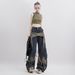European American Trendy Slim Jeans For Women, Autumn And Winter Vintage Design With Star Patches, Distressed_ecoleips.com