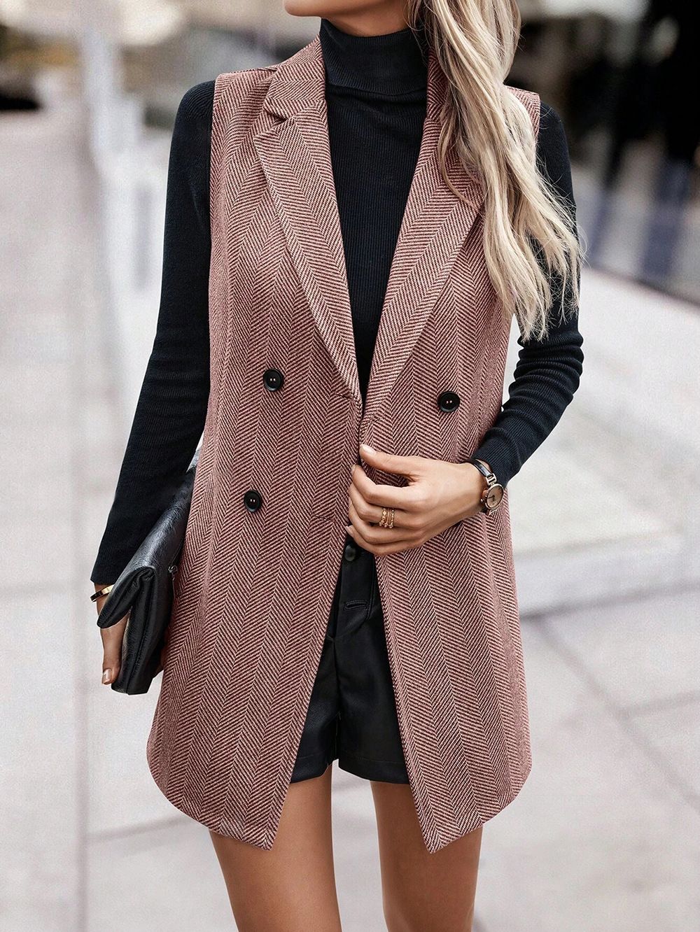 Women's Sleeveless Jacket Summer Fashion Lightweight Vest Casual Outerwear For Women (Apricot, Camel, Greyish, Black, Dark Red) - S/M/L/XL_ecoleips.com