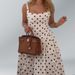 2026 Spring New Women's Clothing European And American Cross-Border Fashionable High-End Polka Dot Retro Strapless Dress_ecoleips.com