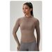 Women's Half-zip Yoga Suit Long Sleeve Stand-up Collar Sport Fitness Top Quick-dry Nude Feeling Running Tights_ecoleips.com