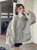 Pocket Design Sense, Women's 2025 New Spring And Autumn Short Loose Casual Sportswear Jacket_ecoleips.com