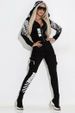 New Women's Wing Print Zipper Hooded Street Shot Casual Suit_ecoleips.com
