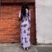 Women's French Chic Purple Knit Long Sleeve Midi Dress – Fall Winter Elegant Gown_ecoleips.com