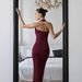 Women's Clothing New Summer Women's Elegant Sexy Bodycon Dress Halter Neck Long Dress_ecoleips.com