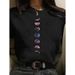 New Cross-border Foreign Trade Product: Moon Eclipse Print, White Lettering, Simple And Trendy Women's T-shirt Wholesale_ecoleips.com