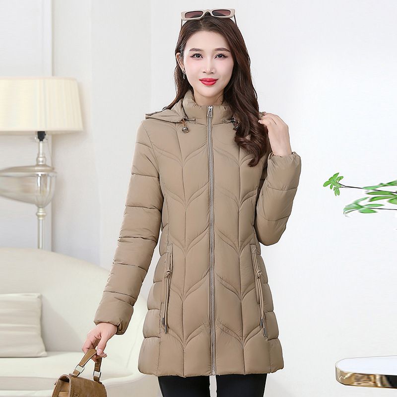 Women’s Slim-Fit Mid-Length Padded Coat – Winter Warmth With Stylish Quilted Design, Lightweight Yet Insulated Cotton Jacket_ecoleips.com