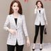 Plaid Small Blazer For Women, 2025 New Style, Elegant Slim Fit, Thin Short Waist-Cinching Spring And Autumn Trench Coat_ecoleips.com