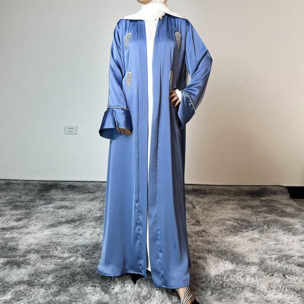 Verve 4634 New Fashion Shiny Sequin Strip Outer Robe Long Dress Set_ecoleips.com