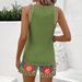 Tropical Print Sleeveless Top And Shorts Set For Women Summer Beach Vacation Pool Party_ecoleips.com