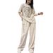 Cross-border European And American Plus-size Women's Clothing: Rhinestone Round-neck Short-sleeve Top + Long Two-piece_ecoleips.com