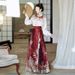 New Chinese Hanfu Mamian Skirt Heavy Embroidery Cloud Shoulder Engagement Spring Summer Petite Suit Plus Size National_ecoleips.com