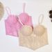 Women's Clothing Design Mesh Lace Beautiful Back Underwear Outer Wear Sexy Hot Girl Anti Exposure Tube Top Female Thin_ecoleips.com