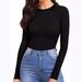 European And American Style Tight-Fitting Jumpsuit Women, Long-Sleeve Stretch Milk Silk Triangle Bodysuit For Sexy Women_ecoleips.com