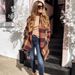 Women's Clothing New Autumn And Winter Large Size Women's Clothing Slim Plaid Woolen Coat Loose Warm Long Sleeved Street Coat_ecoleips.com