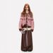 girl Pink Fair Isle Cardigan Coat Women, And Winter, High-End Feel, Lazy Retro Thick Knitted Sweater For Outerwear In Autumn_ecoleips.com