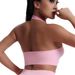 Women's Clothing Halter Neck Sports Bra For Women With Removable Chest Pads Gathered Underwear Solid Color Yoga Vest_ecoleips.com