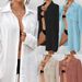 Women's Clothing Bamboo Cotton Shirt Style Sun Protection Shirt Beach Cover Up Holiday Bikini Swimsuit Outerwear_ecoleips.com