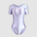 sexy Women Silky Glossy One-piece Japanese Swimsuit Oily Tights Shapewear Shiny Short Sleeve Bodysuit Men's Bathing Suits_ecoleips.com
