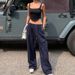 Women's Clothing New Style Personality Trend Drawstring On Both Sides Leisure Elastic Waist Multi Color Trousers_ecoleips.com