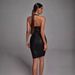Hot Glue Mesh Sexy Strapless Halter Neck Evening Party Bandage Dress For Women_ecoleips.com