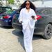 Women's Clothing Fashion Casual White Shirt Cardigan Trousers Two Piece Long Sleeved Shirt_ecoleips.com