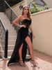 Women's Clothing Velvet Tube Sexy Evening Dress_ecoleips.com