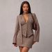 European And American Women's Clothing New Fashion V-neck Scarf Decoration Long-sleeved Casual Suit Suit_ecoleips.com