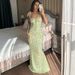 Floral Print Spaghetti Strap Maxi Dress With Flowy Skirt - Bohemian Summer Sundress For Women Lightweight & Breathable Fabric_ecoleips.com