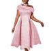 Women's Clothing New Contrast Color Oblique Shoulder Dress Banquet Dinner Dress Dress_ecoleips.com