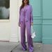 Women's Clothing Spring And Summer New Solid Color Lace Up Trousers Casual Fashion Suit NTZ3490_ecoleips.com
