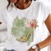 European And American Cross-border Foreign Trade Clothing: Colorful High-heeled Shoes, Round-neck Printed Women's_ecoleips.com