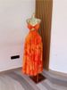 Summer Strapless Camisole Tie Dye Print Long Dress Sleeveless Elegant Backless Women's Dress_ecoleips.com