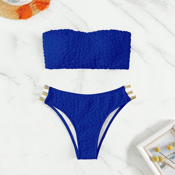 Women's Sexy High Waist Thong Bikini Set - Strapless Hollow-Out Brazilian Swimsuit For Beach & Pool_ecoleips.com
