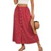 Aria Basics Aria Basics In Stock 2025 New Model Cross-border European American Printed With Buttons And Ties, Long Summer Pastoral A-line Skirt,_ecoleips.com